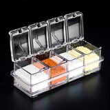 onlycook家用调料罐调味罐调料盒组合套装味精调味盒盐罐厨房用品 不带不锈钢包围调味罐套装