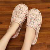 巧樱布拖鞋女韩国男女情侣秋冬季家居棉拖鞋卧室内木地板无声软底布底 女包脚007裸粉 38-39 女大码适合38-39脚