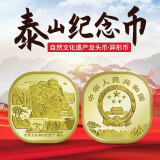 泰山纪念币 2019年世界文化和自然遗产第一组硬币 龙头币 单枚方形盒装