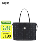 MCM女包 中号托特包印花子母单肩手提包MWPCSVI01BK001 黑色