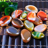 苏茂 雨花石原石天然石头花盆天然鱼缸彩石头彩色小石子 彩色月牙4-7CM(1斤)