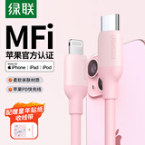 绿联【MFi认证不弹窗】适用苹果充电线Type-C数据线PD30/20W快充to Lightning iPhone14/13手机1.5米