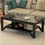 凡社茶几客厅 办公室家用沙发茶桌子 钢化玻璃茶几小户型现代简约茶机