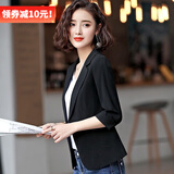 DGPZ小西装女商务休闲小DGPZ西服OL通勤短外套英伦风小西装YZH9506 黑色8506中 M
