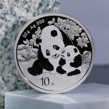 金永恒 2000年-2025年熊猫银币含银量99.9%银 熊猫币纪念币 2024年熊猫银币30克单枚