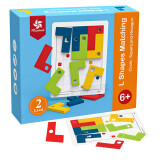 Pinwheel L型配对磁性 儿童拼图逻辑思维专注力训练磁力桌游幼儿玩具4-6岁 L型配对游戏- 2阶积木款