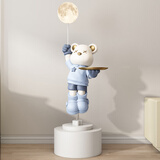 辰鱼轻奢暴力熊客厅大型落地摆件电视柜沙发旁家居装饰品乔迁新居礼品 【高153cm】暴力熊蓝色+底座