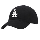 美职棒（MLB）官方男女帽子软顶棒球帽休闲鸭舌帽户外运动夏季遮阳帽生日礼物 洛杉矶道奇队/黑色/66 均码 F