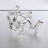 ami MI50 电容麦克风防震架金属 K歌录音防震架子 有线话筒防滑防摔悬挂支架防震架 银色 内直径50mm