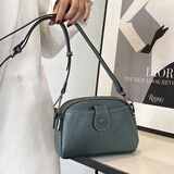 荟妮包包女真皮小七夕头层牛皮软皮韩版时尚百搭女式单肩包斜挎包女包 蓝色