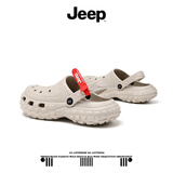 Jeep吉普新款溯溪鞋男夏季拖鞋透气舒适时尚百搭外穿沙滩包头洞洞鞋 浅灰 40-41