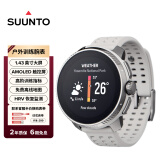 颂拓（SUUNTO）Race 多功能心率跑步HRV血氧铁三训练户外运动手表 雪山白