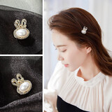 奇美拉（CHIMERA）韩版简约发抓百搭时尚发夹可爱水钻兔子刘海碎发小抓夹女新年礼物