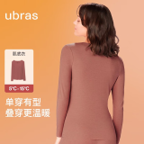 ubras【特惠】刘雯同款无尺码圆领肌底衣舒适轻暖一衣多穿纯色 肌底衣/大提琴色 标准版(90斤-125斤)