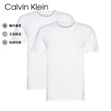 Calvin Klein CK男士T恤短袖打底衫2件装NB1088A 100白色（2件装） XL 