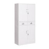 远奥 文件柜办公柜钢制铁皮柜档案柜凭证柜矮柜带锁 铁二斗文件柜 0.5mm