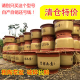 圣比莱陶瓷花盆大口径透气带托盘泥瓦盆陶土盆处理育苗紫砂陶瓷盆梅花盆 口径19+19两个盆 中等