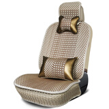 瑞莘适用四季汽车坐垫司机用主副驾驶员单个座椅套五座全包围冰丝夏垫 冰丝咖色豪华版单座 1个座位