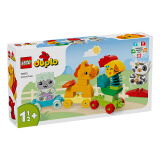 乐高（LEGO）积木拼装得宝10412 萌趣动物火车大颗粒积木桌儿童玩具生日礼物