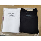 佐丹奴（Giordano）短袖T恤 男装2件装纯棉打底体恤 纯色圆领V领男士修身打底衫衣服 圆领短袖 白+白(2件装) L 大码(175/100A)