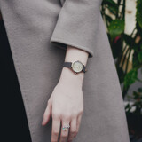 聚利时（Julius） 女士手表防水小巧小表盘手表女学生时尚女款防水简约气质皮带 灰色