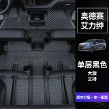 指南针 适用本田奥德赛脚垫艾力绅东风混动汽车大包围七座7座全包围专用 单层三排（黑色）