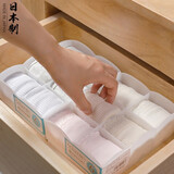 家の物语（KATEI STORY） 日本进口内衣内裤收纳盒塑料抽屉分隔储物袜子收纳盒桌面小物件 5分格