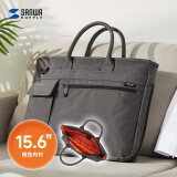 SANWA SUPPLY电脑包手提 大容量笔记本包 单肩包 商务公文包 休闲挎包男女通勤 灰色 15.6英寸