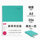 趁早2025薄本效率手册软抄本两日一页A5日计划本日程本256页高颜值办公记事本笔记本子手账-新蒂芙尼蓝