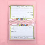 玩控 每日阅读记录卡二年级活页读书卡小学生笔记摘抄本打卡表一年级 阅读记录卡粉色（外壳+活页）