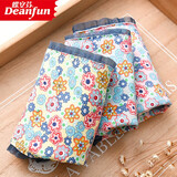 蝶安芬女士内裤田园碎花中低腰女内裤棉质印花弹力舒适女式平角裤头 四条装（发2-3色） L