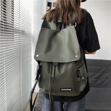 袋鼠双肩包男大容量旅行背包防泼水商务电脑包初中高中大学生男女书包 绿色