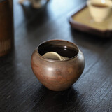 一纪（KAZUNORI）复古铜茶洗缸家用大号茶盆建水盂笔洗杯洗两用功夫茶具配件茶渣缸 复古茶洗-平安缸