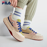 斐乐（FILA）官方FOSSO女鞋复古帆布鞋面包休闲鞋川行鞋小白鞋 烟玫瑰/砂色-OB 36.5