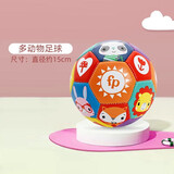 费雪（Fisher-Price）训练球宝宝早教抓握婴幼儿童弹力篮足橡胶小皮球幼儿园玩具礼物 足球15cm（彩色）送气泵