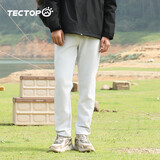 探拓（TECTOP）抓绒裤户外加厚保暖直筒抓绒裤柔软 2347067SZ 男款银灰色M