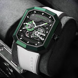 凯珀（CERIEPON） 游艇系列手表男全自动机械腕表防水运动夜光男士夜光腕表礼盒 英伦墨绿 8902G-A2【潮男单品】