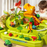 赟娅恐龙盘山公路轨道汽车儿童玩具山谷闯关大冒险男孩六一儿童节礼物 恐龙乐园轨道车（含3只恐龙小车)