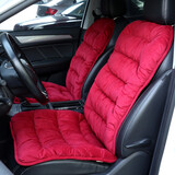 笨斯基 汽车坐垫冬季毛绒保暖车垫棉坐垫冬天加厚小蛮腰汽车座垫座套 酒红色 前排单座椅