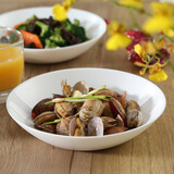 乐美雅餐具盘碟餐盘无铅耐热纯白迪瓦丽时光微波炉消毒柜洗碗机适用 深盘口径8英寸高4cm 2个 20cm