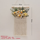 丹斯提尼ins干花墙贴墙面装饰手工编织墙上挂件客厅卧室壁挂壁饰卡片墙饰 大号网兜满天星