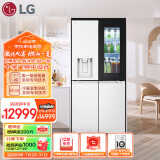 LG【重磅新品】敲一敲制冰冰箱全自动制冰机大容量508L十字对开四门电冰箱变频风冷无霜 F544MEH85D