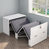 强象 书房折叠床书桌书架组合简约家用午休隐形床电脑办公桌一体CH4 款式19：1.35m隐形床