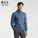 雅戈尔（YOUNGOR） 卫衣男士 年秋冬季青年男士半拉链卫衣 蓝色 2XL