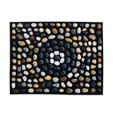 鱼跃星空鹅卵石足底按摩垫穴位石子脚垫家用指压板石头脚踩走毯雨花石地垫 【花儿密】40*50（4斤左右）