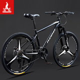 凤凰（Phoenix）山地自行车男女成人变速越野青少年骑行代步公路减震赛车单车 曜石黑/三刀/定位指拨/全车轴承 26寸（身高160-180cm左右） 27速（定位变速+全轴承）