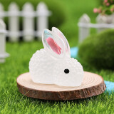 米聆微景观装饰摆件可爱动物卡通发光彩色小兔子夜光萌兔园艺植物树 白色（2个装）