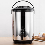 全适不锈钢奶茶桶带龙头12L商用双层保冷保温桶果汁鼎豆浆热水茶水桶