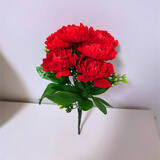 仿真富贵牡丹单支花束欧式假花绢花干花商场酒店客厅装饰插花花艺 红色