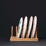 普洱茶饼架子实木多饼展示架茶饼支架普洱茶盒茶针茶道配件 花梨木（五格饼茶架）